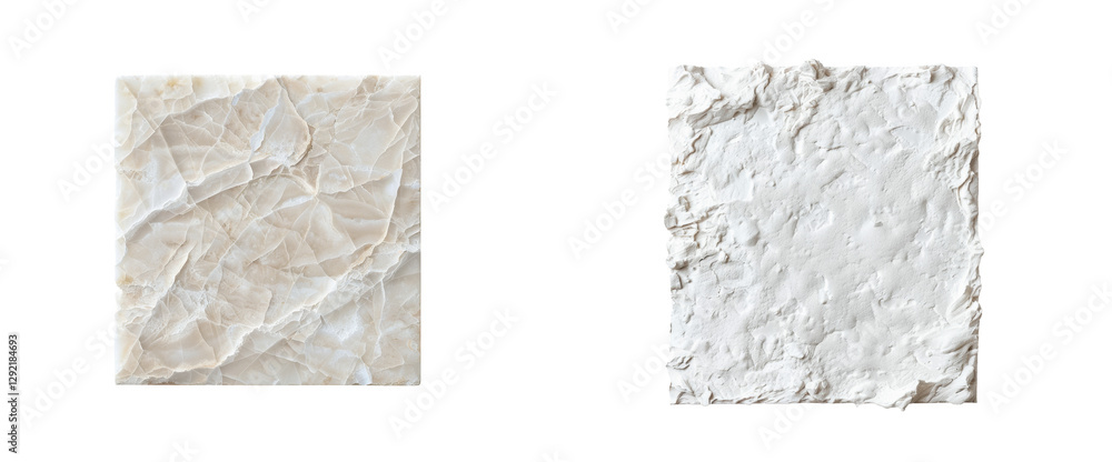 Poster marble and plaster square surface textures with unique natural color and textural variations
