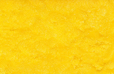 Macro photography of pure butter ghee, clarified butter, melted butter, lactose-free, ayurveda
