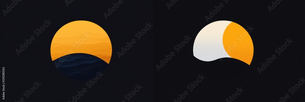 Poster Comparison of an outdated logo and a modern sleek redesigned logo showcasing a branding concept. Generative AI
