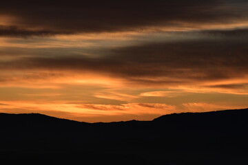 beautiful and colorful sunrise in the springtime