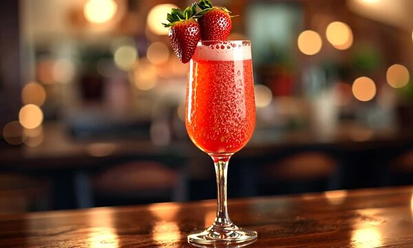 rossini with fresh strawberry puree and prosecco video