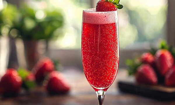 rossini with fresh strawberry puree and prosecco video