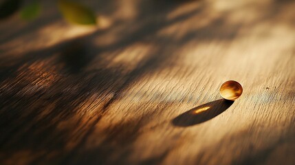 Obraz premium A close-up of a wooden table with a small piece of wood centered on the table