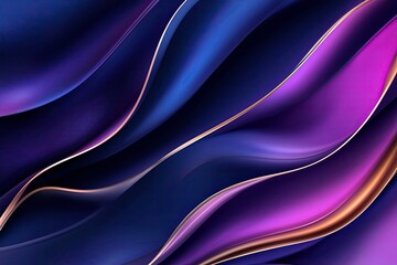 Obraz premium Abstract Purple and Gold Waves