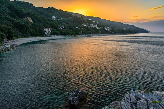 Sunset over Agios Ioannis, Greece