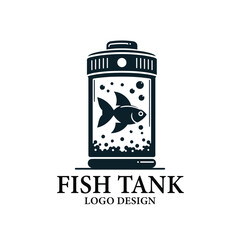 Fish Tank Vector Logo Design