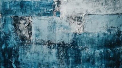 Obraz premium Textured wall surface with shades of blue and gray