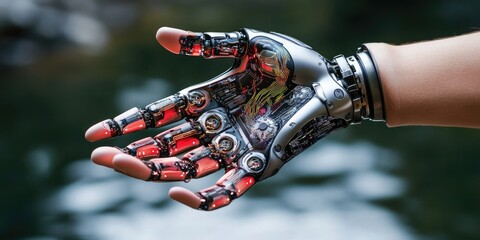 Advanced AI Robotic Hand Future of Robotics and Technology