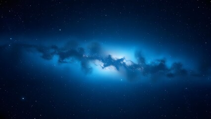 Obraz premium Cosmic Symphony A Celestial Ballet in Indigo and Sapphire