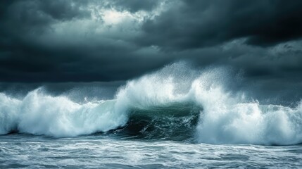 Naklejka premium storm on the sea