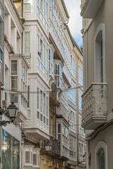 Architecture in the old town of Viveiro, Galicia, Spain