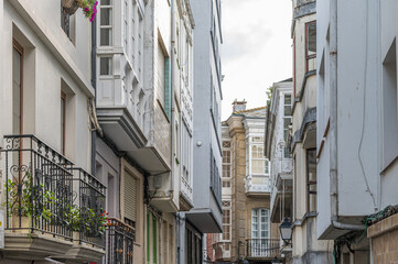 Obraz premium Architecture in the old town of Viveiro, Galicia, Spain