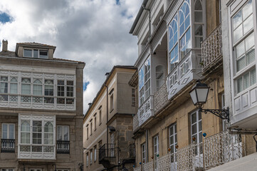 Architecture in the old town of Viveiro, Galicia, Spain