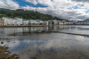 Buildings on the shore of the port of Viveiro, Spain