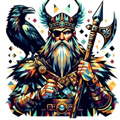 
illustration of the god odin 56
