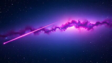 Celestial Spectacle Meteor Shower in Vibrant Deep Space