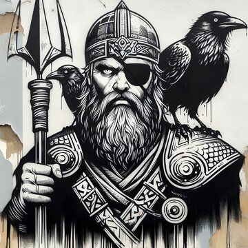 
illustration of the god odin 97