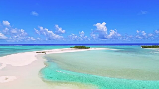 Aerial Romance: Aitutaki's Lagoon and Honeymoon Island