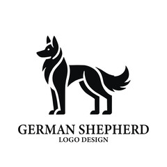 German Shepherd Vector Logo Design