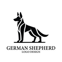 German Shepherd Vector Logo Design