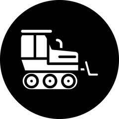 Bulldozer vector icon style