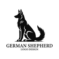 German Shepherd Vector Logo Design