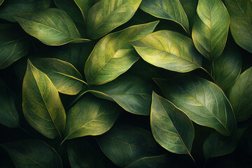 Fototapeta premium Lush Green Foliage Canopy, A Verdant Symphony of Nature's Elegance
