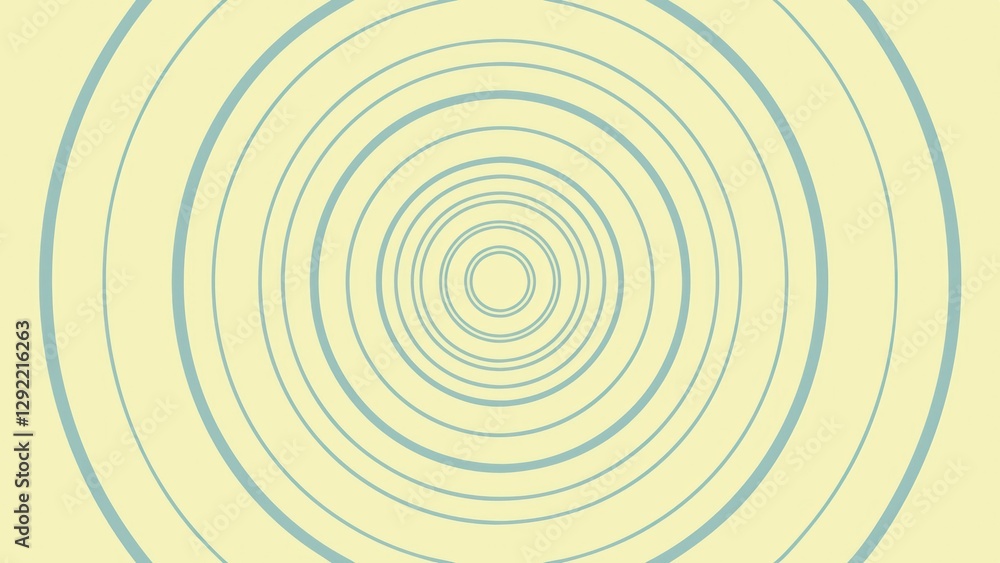 Aufkleber abstract concentric circles pattern with a light color pallete