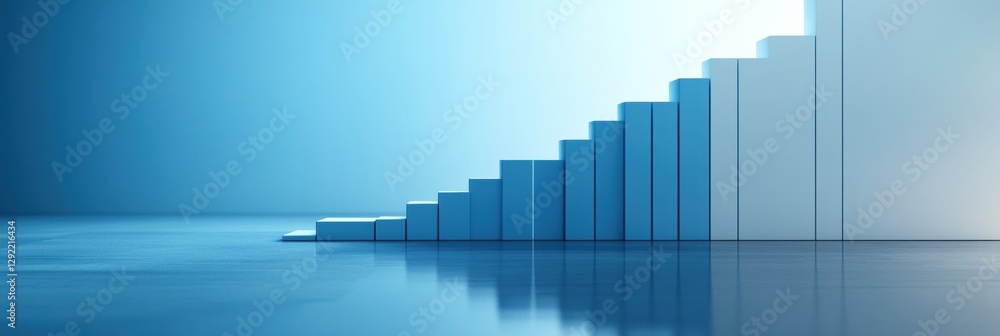 Aufkleber Bar chart illustrates significant transition from low sales to rapid growth in market performance. Generative AI