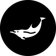 Dolphin vector icon style