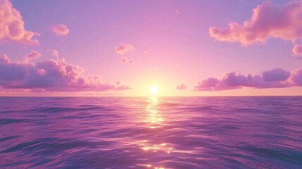 Obraz premium Serene ocean scene with vibrant sunset colors high resolution picture