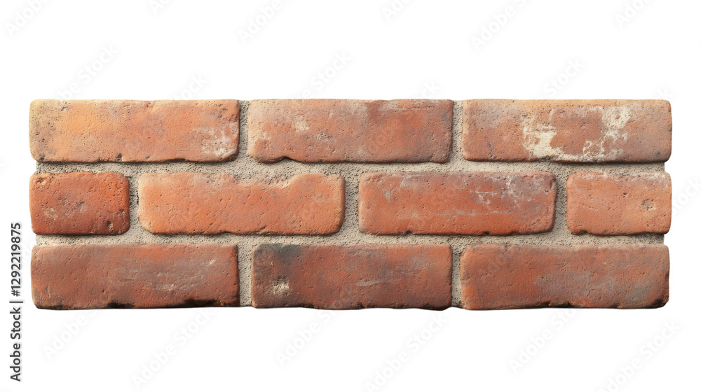 Poster Seamless brick wall texture on transparent background, ideal for architectural rendering and digital game design projects
