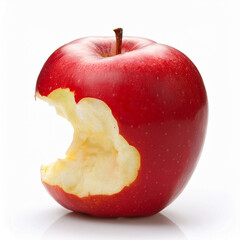 A Red Apple with a Bite