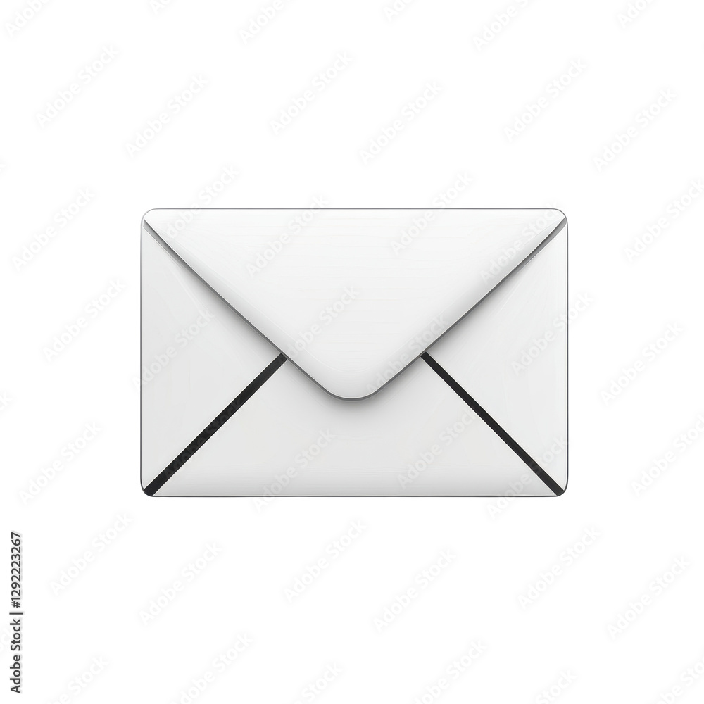 Poster email envelope icon designed with simplicity on a clean white background for digital communication u