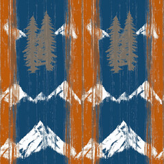 mountain forest seamless wallpaper