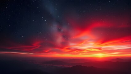 Obraz premium Celestial Symphony Twilight Sky to Cosmic Depths