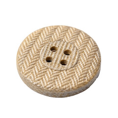 Fototapeta premium Loose Button with Fabric Texture, PNG Transparent Background: Perfect for Sewing Projects, Textile Design, Fashion Accessories, Crafting, and Handmade Clothing Concepts.