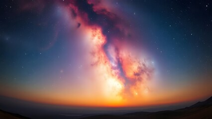 Fototapeta premium Enthralling Alien Sky A Surreal Fantasy-Inspired Cosmic Panorama