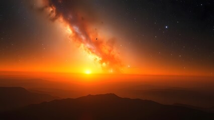 Obraz premium Mesmerizing Distant Galaxy in Ultra-Realistic Cosmic Panorama