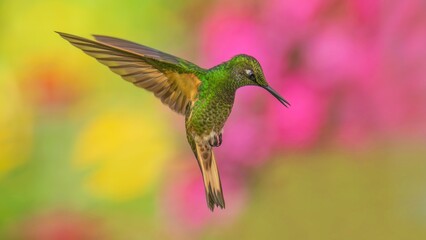 Desktop Wallpaper 16:9, Buff-tailed Coronet (Boissonneaua flavescens), Best humminbird in Ecuador....