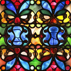 seamless stained glass window