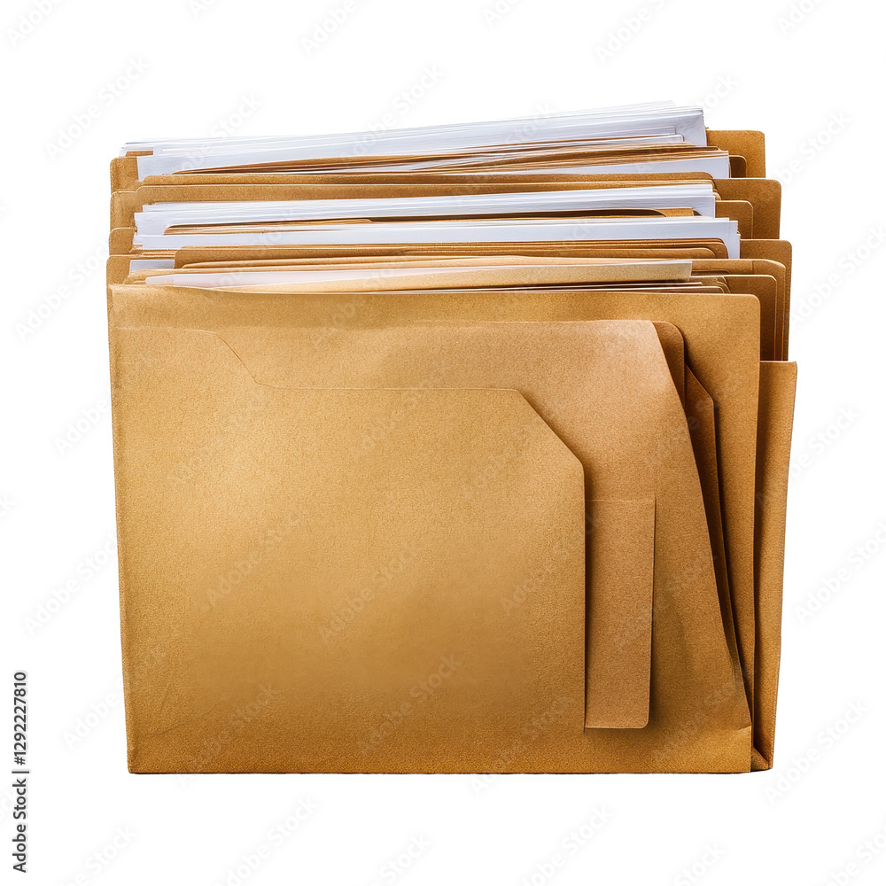 Aufkleber organized folder containing various important documents and paperwork for efficient record keeping, 