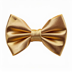 Gold Satin Bow Tie