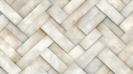 A seamless pattern featuring woven, textured tiles in soft neutral tones, suitable for backgrounds, wallpapers, or interior design projects creating a calm and inviting aesthetic,