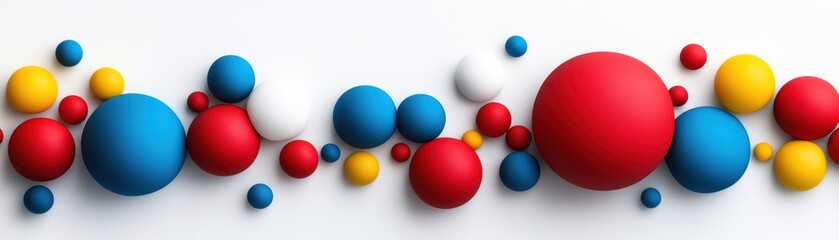 A vibrant arrangement of colorful spheres in various sizes and shades, set against a minimalistic background, This image can be used in design projects, marketing materials, or artistic presentations
