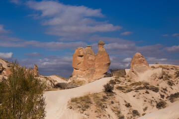 beautiful mountain scenery in the city Cappadocia in Turkey