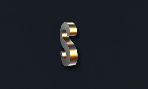 Stylish 3D Letter S Design