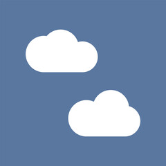 Vector cloud icon. Transfer and storage of data on the Internet. Whether, sky.
