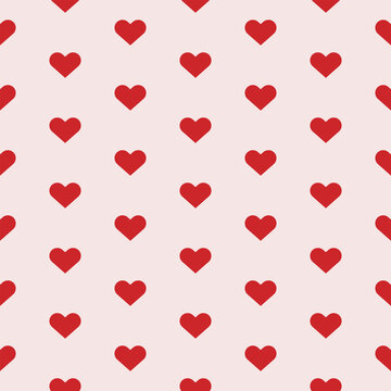 Vector abstract pattern with red hearts, illustration for Valentine&rsquo;s day, birthday, wedding print.