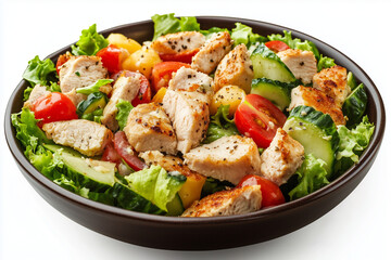 Chicken salad isolated on a white background